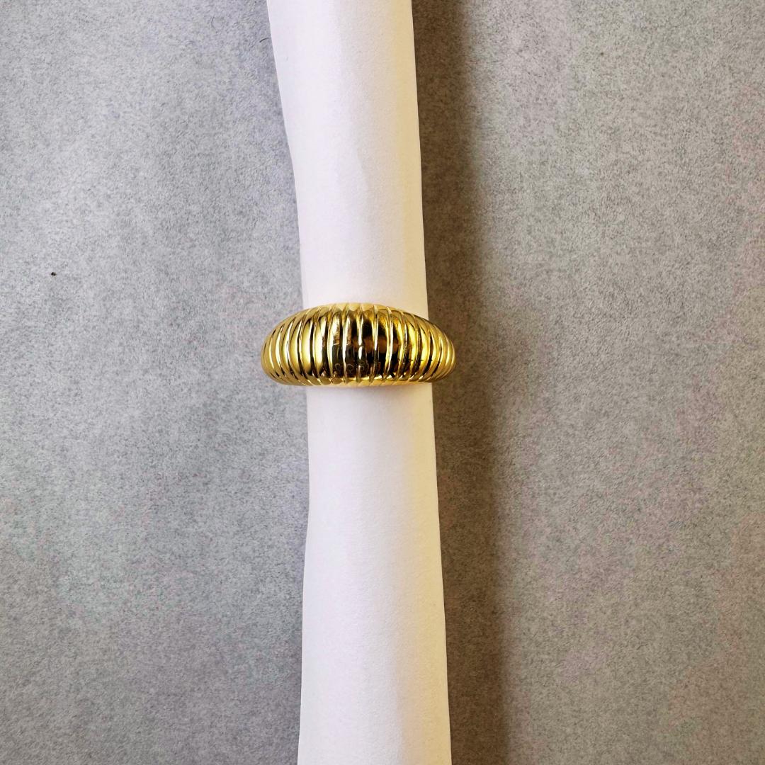 Striped Round Ring - Size 8