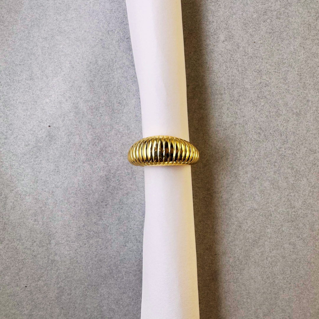 Striped Round Ring - Size 8