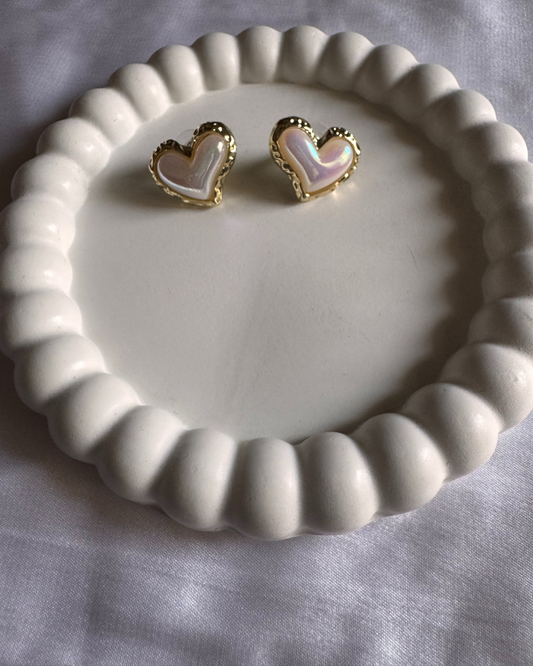 Pearl Heart Glow Earrings